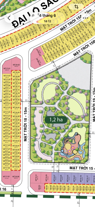 Bán Shophouse MT18-18, Vin Dương Kinh đông nam, view công viên 70m2 chỉ 6.1 tỉ all in