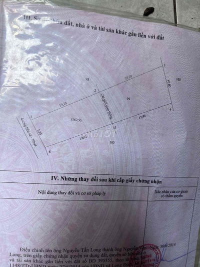 CHÍNH CHỦ - Cần bán lô đất nền diện tích 345m2 có sổ đỏ - xã Long Định