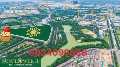 Cần Bán Biệt thự cao cấp Sunflower ngay TT- TPM - Bình Dương , view đẹp, giá rẻ cho NĐT