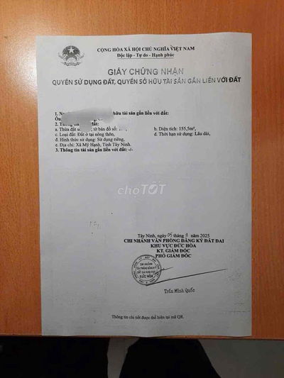 6.5❌24m, BÁN ĐẤT THỔ CƯ, HXH, NGUYỄN VĂN DƯƠNG, ĐỨC HOÀ, LA, 1 TỶ 1 TL