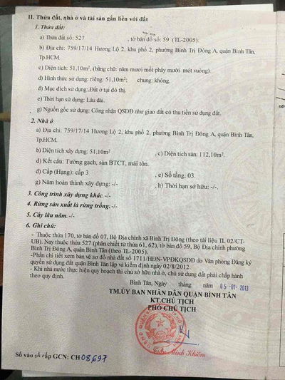 Nhà Hẻm 759 HL2 Hẻm 5m Thông