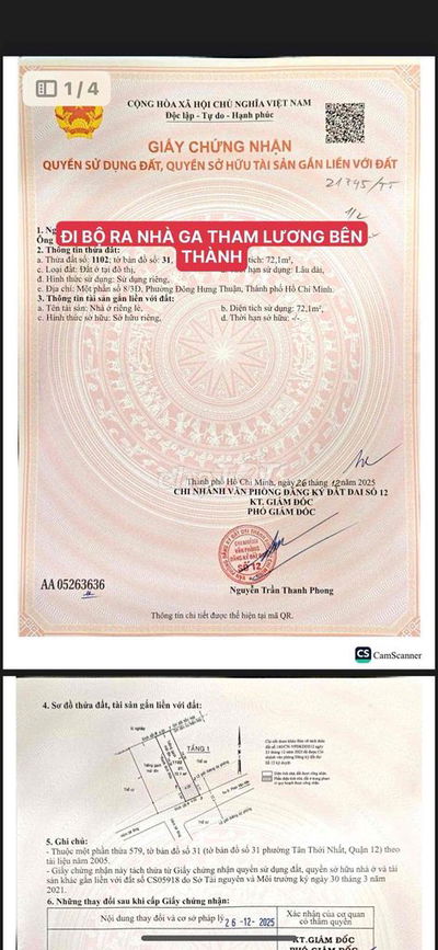 Chính chủ bán lô đất khu phân lô 9 lô , Phan Văn Hớn giáp Trường Chinh