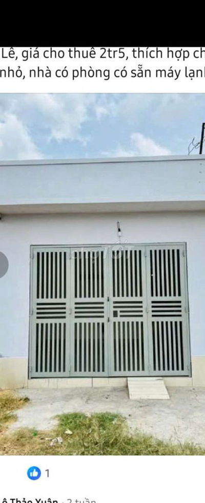 Cần cho thuê nhà sẵn máy lạnh 1,5hp, sẳn wiffi và 2 camera fpt