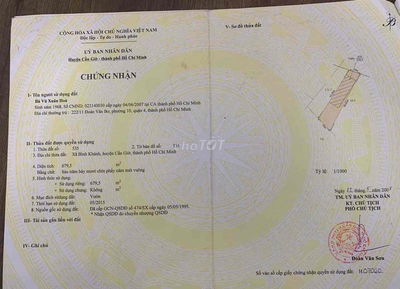 Bán lô đất 679.5m2 có 300 thổ cư liền kề đường Rừng Sác