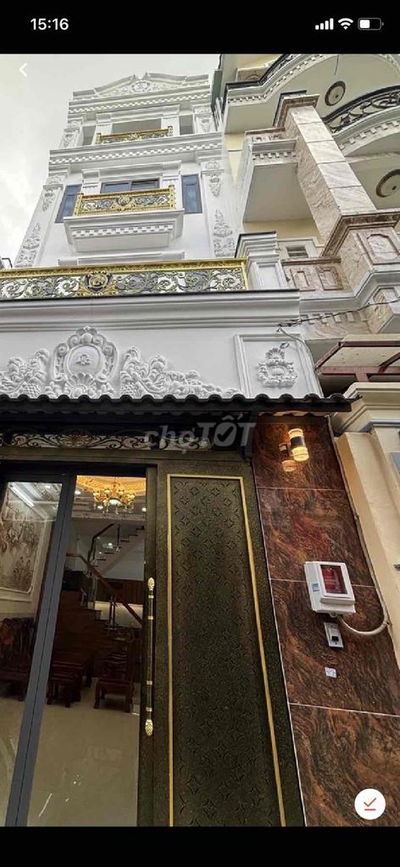 Đường Hương Lộ 2, 4 tầng, 4 x 12m nở hậu, Hẻm gần 5m - Bình Tân