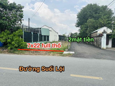 LÔ ĐẤT GÓC 2 MẶT TIỀN ĐƯỜNG SUỐI LỘI DT 155M2 Full Thổ GIÁ NGỘP 630TR!