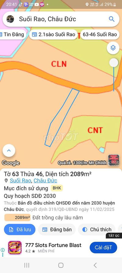 đất Thôn 3 Suối Rao