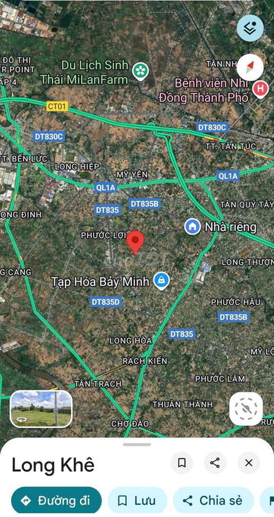 Đất thổ cư chính chủ giá rẻ 223m2 tại xã Long Khê Cần Đước