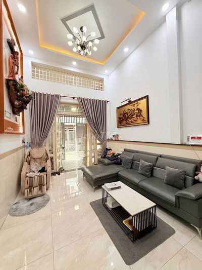 Bán nhà 1/ ngắn HXH 5m Phan Huy Ích P15  DT 4 x 19m Lửng, 1 Lầu