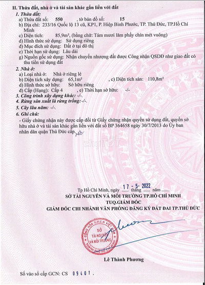 CẦN BÁN ĐẤT CHỈNH CHỦ HẼM 233 QUỐC LỘ 13 CŨ 86 MET GIÁ 6.25 TỶ