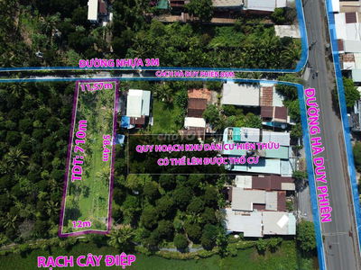 Cần Bán 710m Đất nông nghiệp QH KDC hiện hữu được thổ cư 1Sẹc ngắn HDP