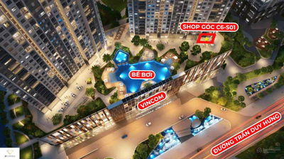 Cho Thuê Shophouse Vinhomes D'Capital mặt tiền 8m - View trực diện sân vườn, bể bơi