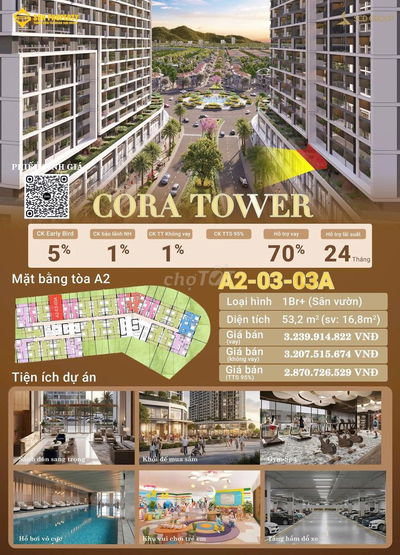 🌿 A2-03-03A – CORA TOWER | 1BR+ SÂN VƯỜN – CĂN HIẾM ĐÁNG GIỮ TIỀN