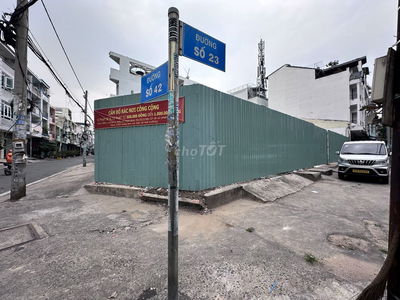 CHO THUÊ ĐẤT LÔ GÓC 17x26M – KHU VỰC QUẬN 6 (PHƯỜNG BÌNH PHÚ MỚI)