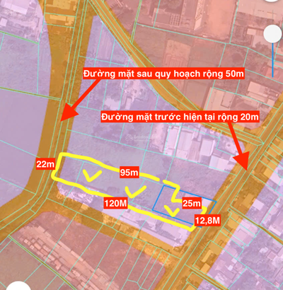 Đất 2 mặt tiền 2368 m2, có 1.368m FULL thổ cư MT Dương Công Khi, Hóc Môn