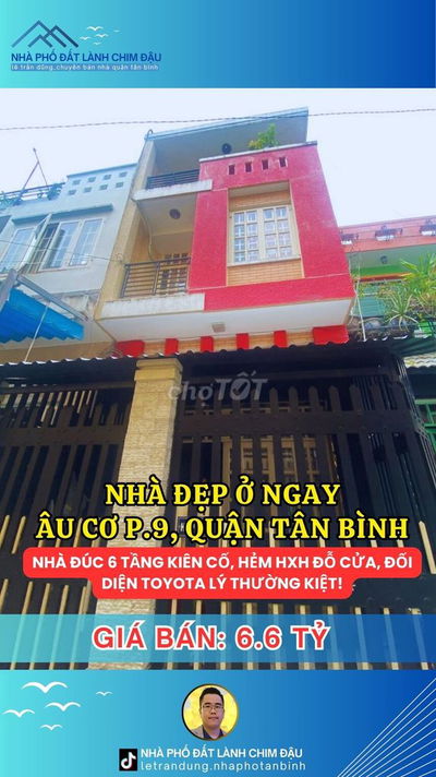 NHÀ 4 TẦNG ÂU CƠ, 48M² 3PN, GẦN CHỢ THIÊN PHƯỚC, SÁT LỮ GIA, CHỈ 6.6T