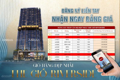 Giỏ Hàng The Gió Riverside Giá Tốt, Đa Dạng Diện Tích, View, Tầng Trực Tiếp CĐT An Gia 0775 188 ***