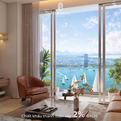 Độc quyền quỹ căn 1PN Peninsula view Sông Hàn, pháo hoa Đà Nẵng