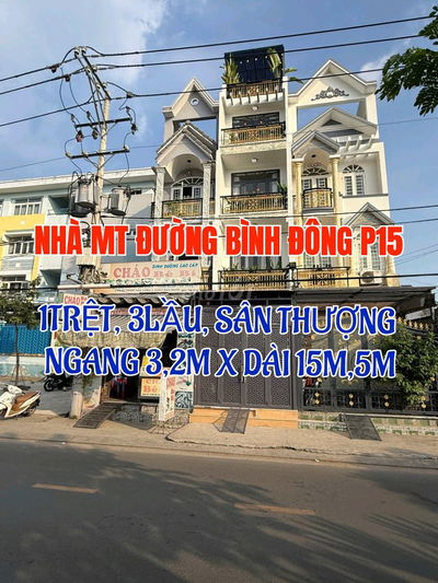 Nhà đẹp, 5 tầng,162m2, MT đường Bình Đông P15, Q8, View CV Kênh Tàu Hủ