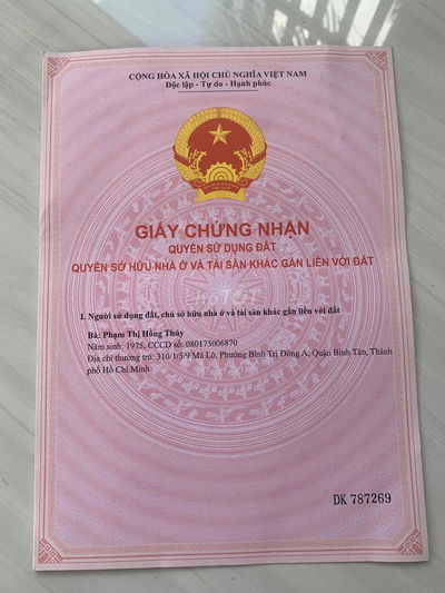 kẹt tiền gấp. 650tr/1 nền. đất thổ full