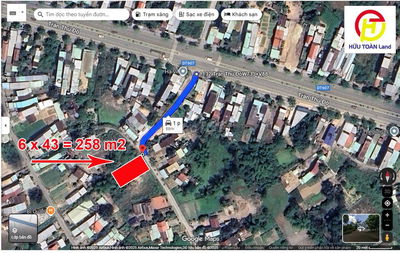 Bán lô 258 m2; cách đường Trần Thủ Độ chưa đến 100m; giá < 9 tr/m2.