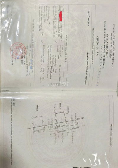 Bán nhà ở diện tích 22m2, 1 phòng ngủ đường số 9 q bình tân