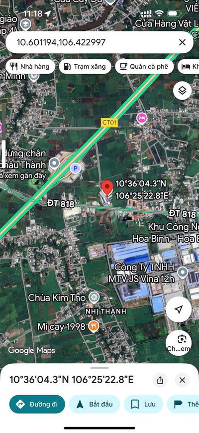 Bán đất full thổ, ấp 1 , xã Nhị Thành , Thủ Thừa Long An