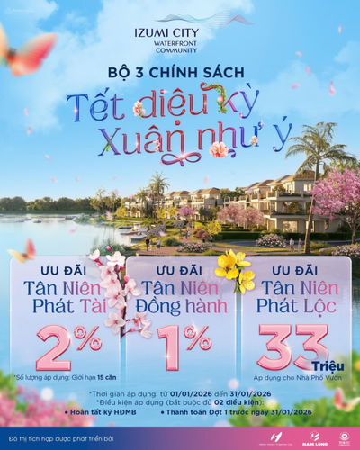 Suất ngoại giao Izumi City -chiết khấu ưu đãi đến ngày 17/01! Lợi nhuận liền tay- săn ngay nhà đỉnh