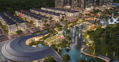 BÁN SONG LẬP ÁP GÓC, GẦN HỒ, GẦN CÔNG VIÊN, TRUNG TÂM KHOÁNG NÓNG, ĐƯỜNG LỚN 24m TẠI ALLUVIA CITY