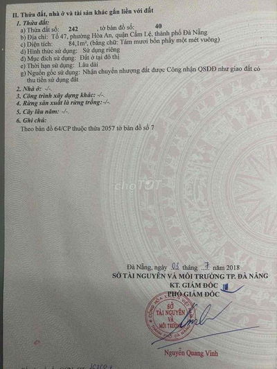 Đất sổ đỏ 84m2 đường Tôn Đản, Đà Nẵng