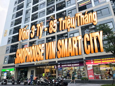 Bán Shop Chân Đế Vinhomes Smart City Giá Tốt Chỉ 170 tr/m2 - CK tới 10.5% - Lợi nhuận 800 tr/năm