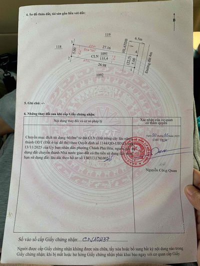 chính chủ chủ sổ sẵn Chánh Phú Hoà, mặt nhựa 5m