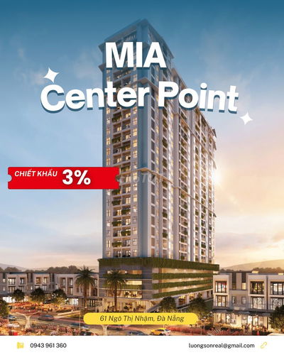 2.7TỶ/ CĂN 2PN MIA CENTER POINT - CK6% - CUỐI CÙNG TỪ CDT
