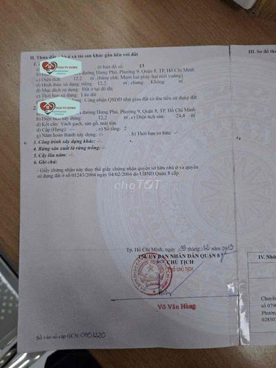 Nhà Sổ Riêng - Hoàn Công Đủ - Hẻm Ga Bác Thông Ba Đình