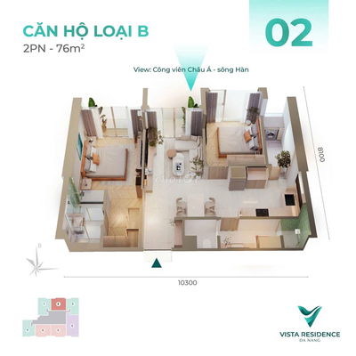 Chủ Cần Tiền Cần Bán Căn Hộ Ở Mới Siêu Trung Tâm 2PN - 85m2 - Có Vay