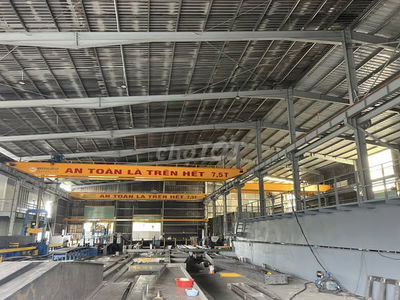 Xưởng cơ khí công nghiệp nặng gần KCN Mỹ Xuân B1 2.300m² | Cẩu 10 tấn