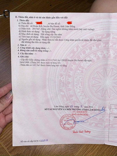 Chính chủ Bán đất 2000m2 mặt tiền Tỉnh Lộ