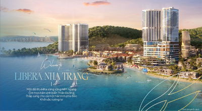 cặp căn hộ toà nhà Sanhome Libera Nha Trang, trực diện biển.