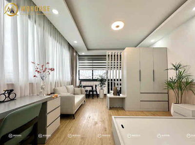 Penthouse view kính, studio tách bếp, máy giặt riêng, full NT cao cấp