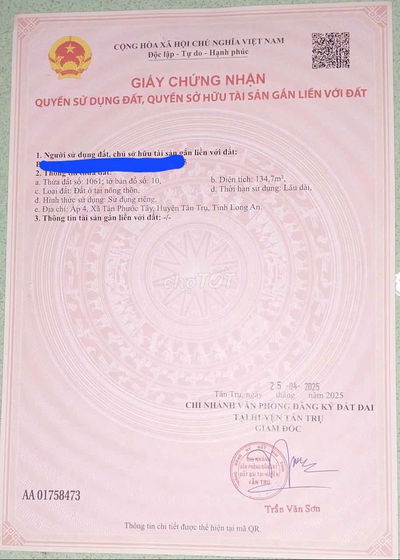 ĐẤT THỔ CƯ. CHO ANH EM ĐẦU TƯ. HOẶC CÂT NHÀ