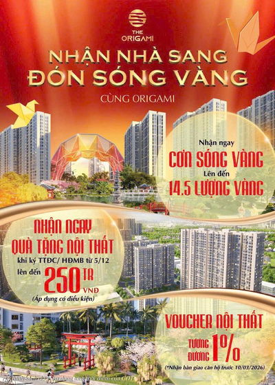 Căn 2PN +1 - 69,2m2 giá chỉ 3,465 tỷ view hồ bơi, hồ cá Koi, vườn nhật