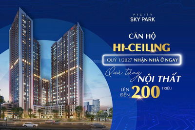 Picity Skypark căn hộ Duplex trần cao 5,3m. Thanh toán 15% hỗ trợ lãi 36 tháng, quý 1/2027 nhận nhà
