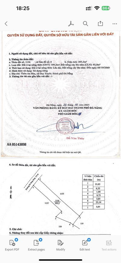 Đất thổ cư thành phố Đà Nẵng - 203m2 - Giá chỉ 3.2tr/m2 - Đường ô tô