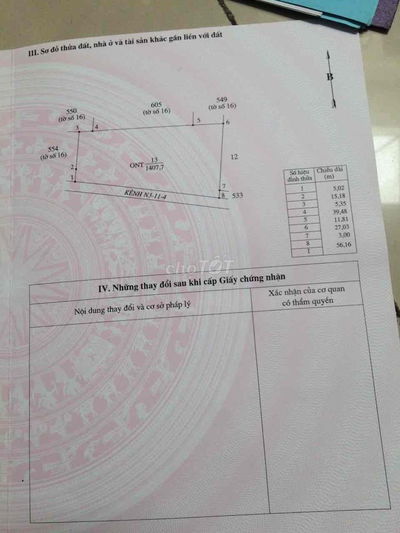 cần bán đất mặt tiền hơn 1.400m2 đất ở nông thôn gần đường Mỹ Hạnh