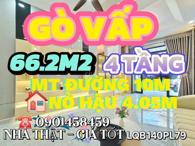 🏠MT BÙI QUANG LÀ GÒ VẤP - 
4 TẦNG - 66.2M2 - 🤑6TỶ950 - NỞ HẬU 4.05M