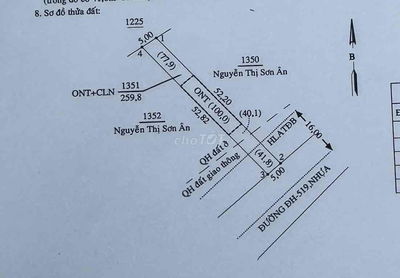 Đất tp Hồ Chí Minh dt 5x52(100m thổ cư) giá rẻ
