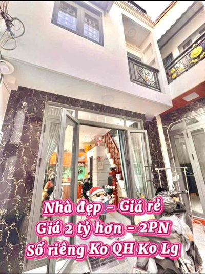 Hơn 2 tỷ xíu có nhà ngay Chợ Bình Trị Đông, dts 49m2, 2PN, sổ riêng.