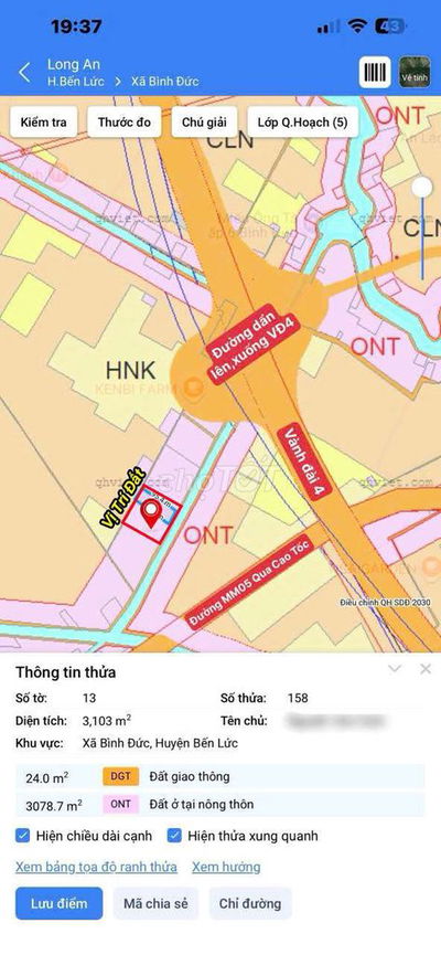 Bán đất vườn bình Đức bến lức Long An đất đang trồng mít