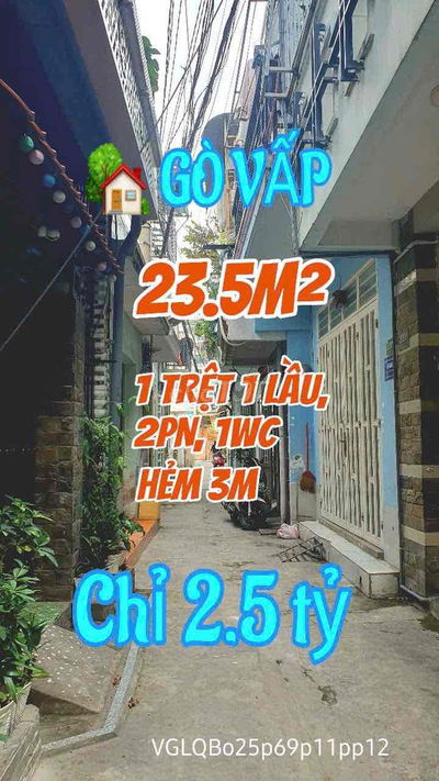 🏡 CCG nhà Bùi Quang Là GV, cách HXH 20m, 24m2, chỉ 2.5 tỷ