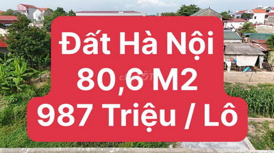 Đất Hà Nội - 80,6 m2 - 987 Triệu / Lô